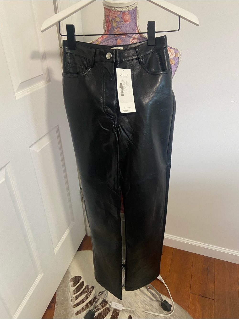Wilfred black faux leather dress pants 0